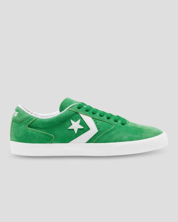 Trampki Niskie Converse Checkpoint Pro Pigskin Zamszowe Zielone | CV-389JAF