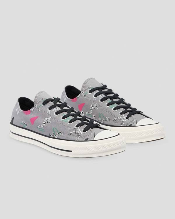 Trampki Niskie Converse Chuck 70 80s Archive Print Szare | CV-219NLF