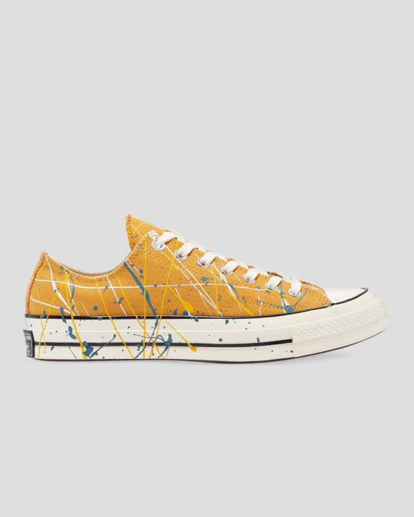 Trampki Niskie Converse Chuck 70 Archive Print Paint Splatter Żółte | CV-263QYX