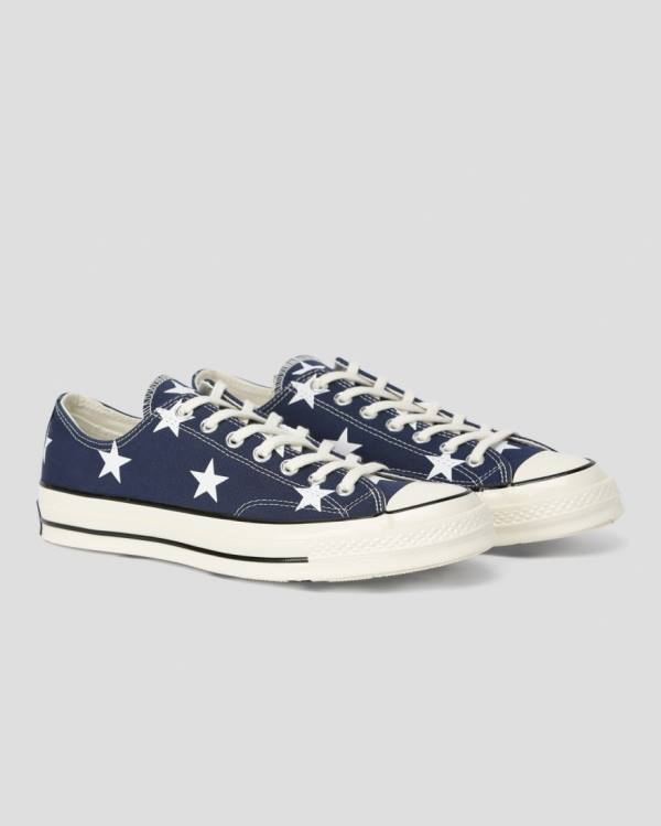 Trampki Niskie Converse Chuck 70 Archive Print Niebieskie | CV-710OIJ