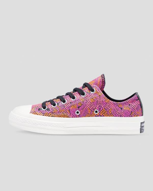 Trampki Niskie Converse Chuck 70 Skórzane Printed Różowe Pomarańczowe | CV-089YLW