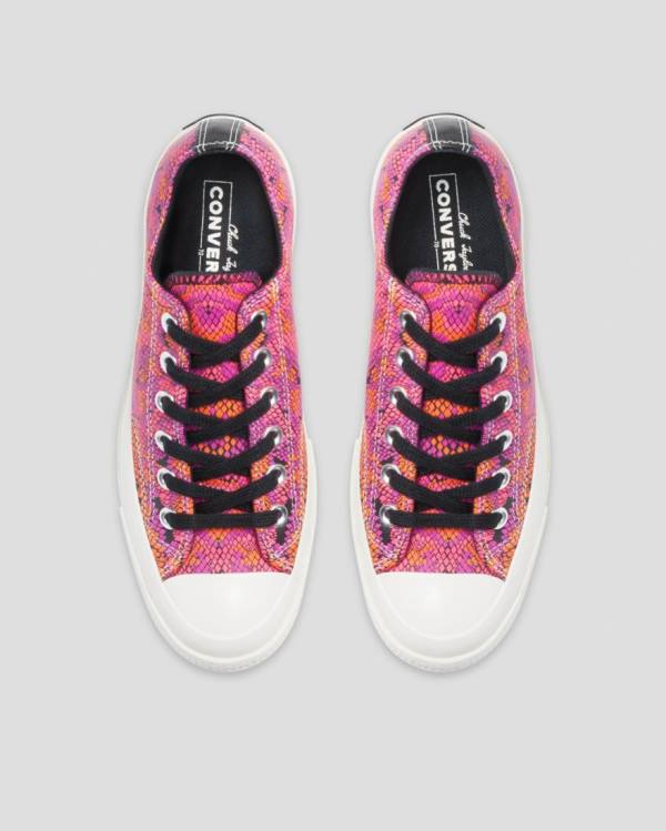 Trampki Niskie Converse Chuck 70 Skórzane Printed Różowe Pomarańczowe | CV-089YLW