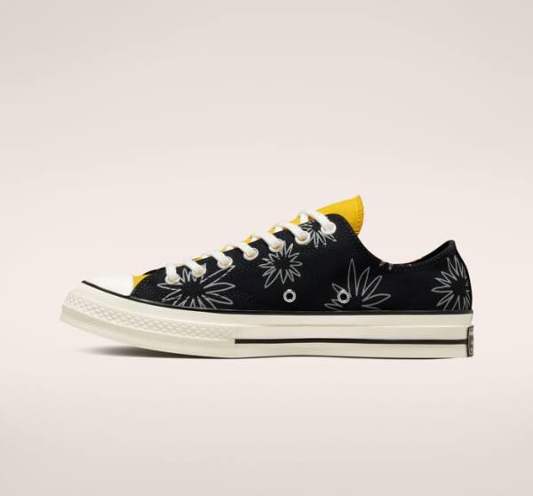 Trampki Niskie Converse Chuck 70 Sunny Floral Czarne | CV-109JBD