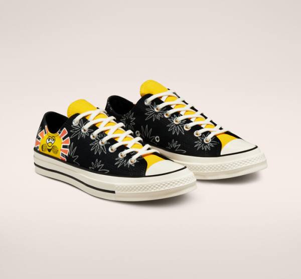 Trampki Niskie Converse Chuck 70 Sunny Floral Czarne | CV-109JBD