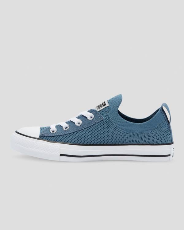 Trampki Niskie Converse Chuck Taylor All Star Shoreline Knit Glitter Niebieskie | CV-082TOP