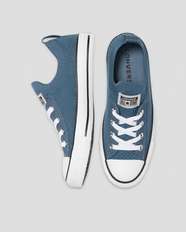 Trampki Niskie Converse Chuck Taylor All Star Shoreline Knit Glitter Niebieskie | CV-082TOP