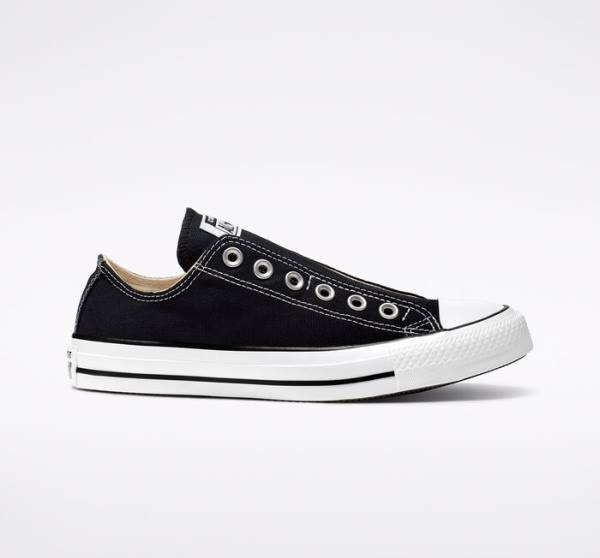 Trampki Niskie Converse Chuck Taylor All Star Slip Czarne Białe | CV-126OGA