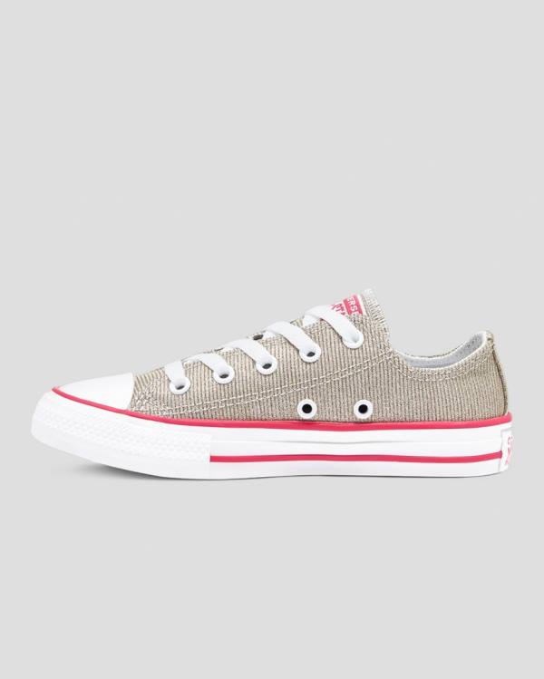 Trampki Niskie Converse Chuck Taylor All Star Glitter Tekstylne Brązowe | CV-254WYD