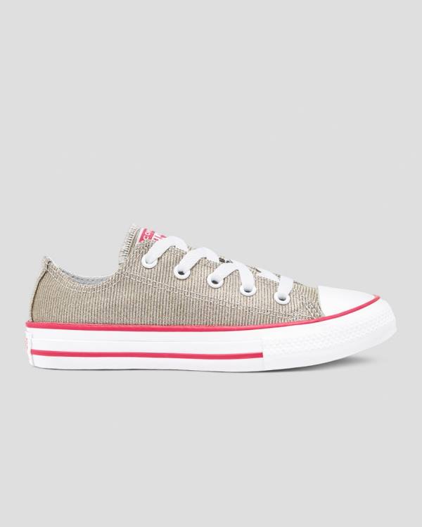 Trampki Niskie Converse Chuck Taylor All Star Glitter Tekstylne Brązowe | CV-254WYD