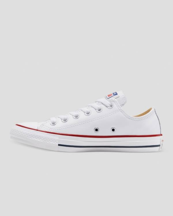 Trampki Niskie Converse Chuck Taylor All Star Skórzane Białe | CV-325FLN