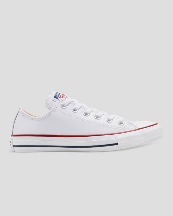 Trampki Niskie Converse Chuck Taylor All Star Skórzane Białe | CV-325FLN