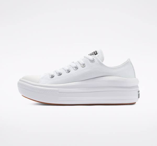 Trampki Niskie Converse Chuck Taylor All Star Move Platformie Białe Białe Białe | CV-480OUC