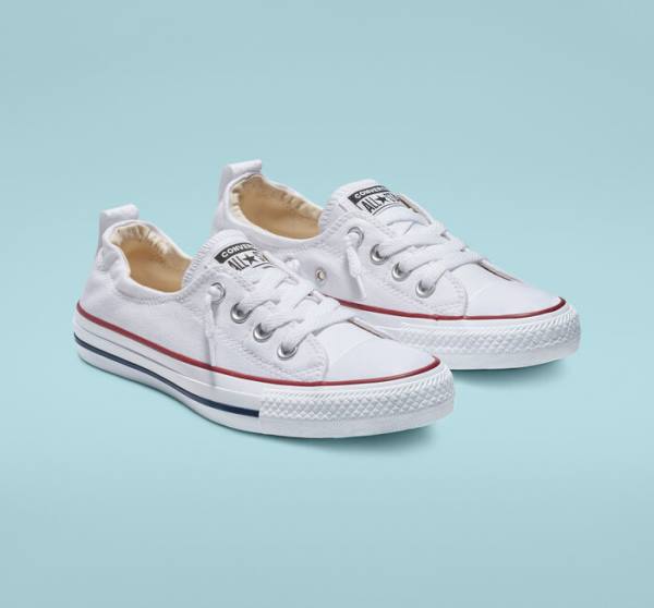 Trampki Niskie Converse Chuck Taylor All Star Shoreline White Slip On Białe | CV-483QBU