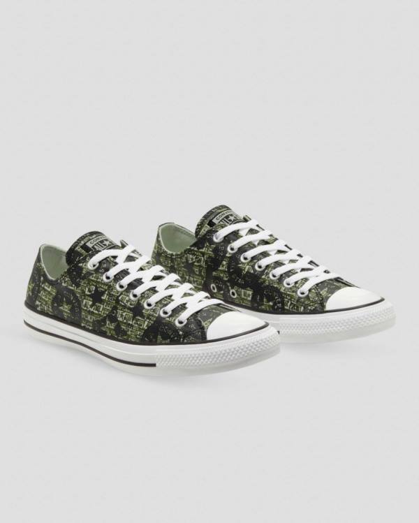 Trampki Niskie Converse Chuck Taylor All Star Logo Replay Czarne | CV-521YMX