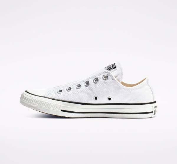 Trampki Niskie Converse Chuck Taylor All Star Slip Białe Czarne Białe | CV-523GPY