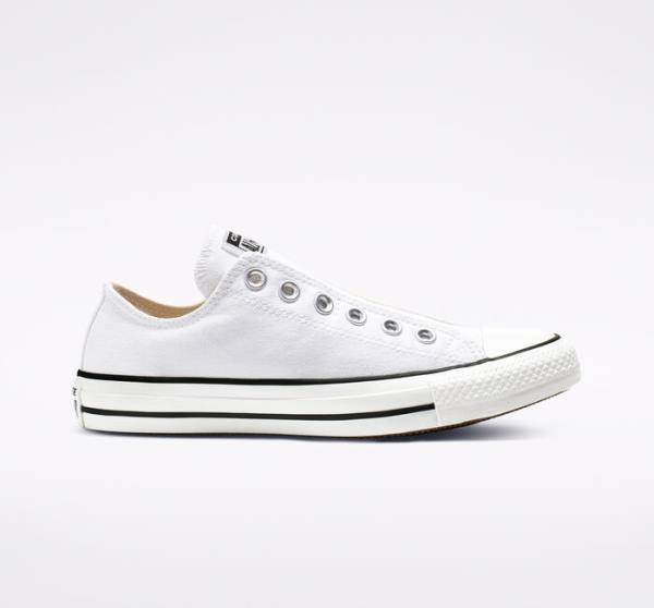 Trampki Niskie Converse Chuck Taylor All Star Slip Białe Czarne Białe | CV-547IDB