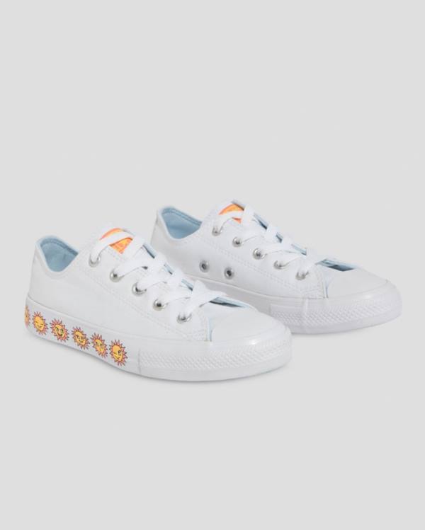 Trampki Niskie Converse Chuck Taylor All Star Sunny Side Print Białe | CV-619SZK