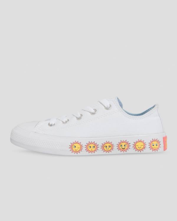 Trampki Niskie Converse Chuck Taylor All Star Sunny Side Print Białe | CV-619SZK