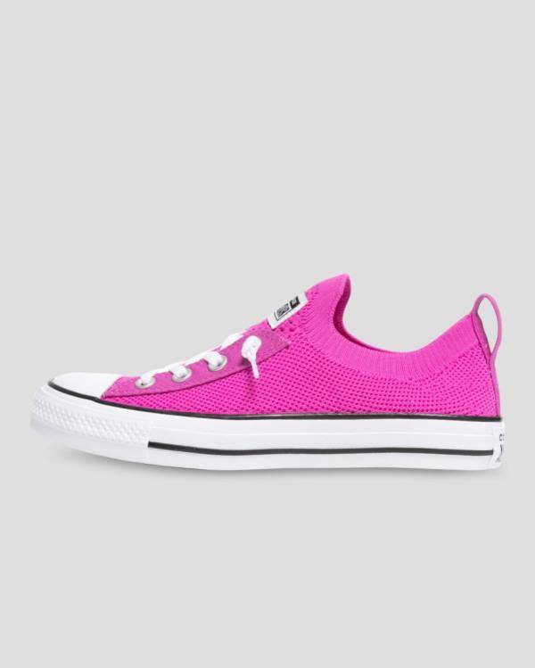 Trampki Niskie Converse Chuck Taylor All Star Shoreline Knit Slip Różowe | CV-689XDU