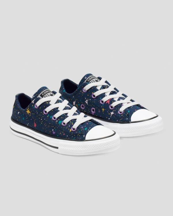 Trampki Niskie Converse Chuck Taylor All Star Star Print Niebieskie Różowe | CV-719XTN