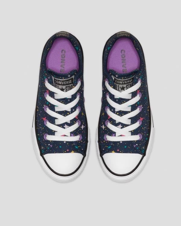 Trampki Niskie Converse Chuck Taylor All Star Star Print Niebieskie Różowe | CV-719XTN