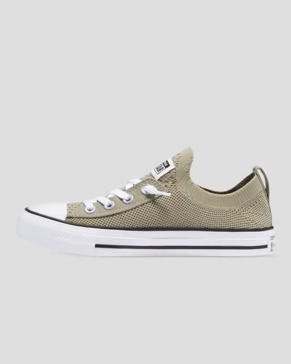 Trampki Niskie Converse Chuck Taylor All Star Shoreline Knit Slip Zielone | CV-819ABH