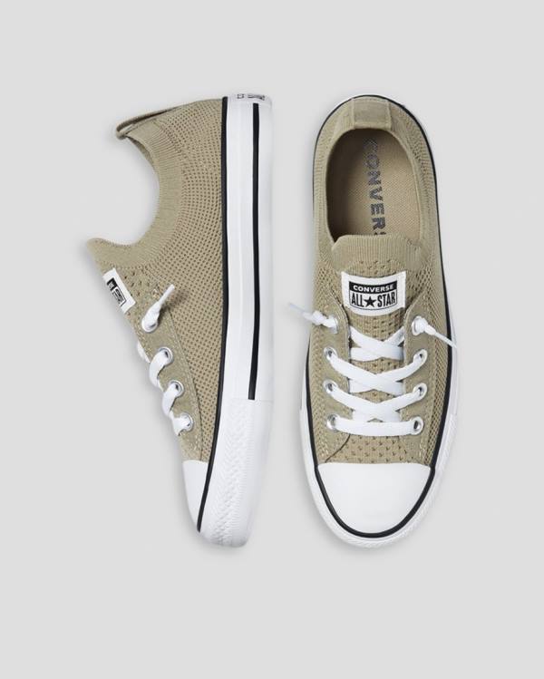 Trampki Niskie Converse Chuck Taylor All Star Shoreline Knit Slip Zielone | CV-819ABH