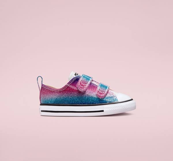 Trampki Niskie Converse Chuck Taylor All Star Easy-On Glitter Drip Białe Beżowe Białe Fioletowe | CV-860AGW