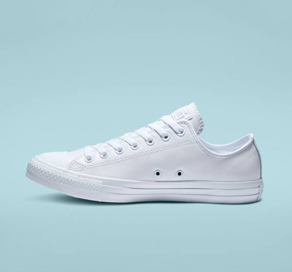 Trampki Niskie Converse Chuck Taylor All Star Skórzane All White Białe | CV-934ETL