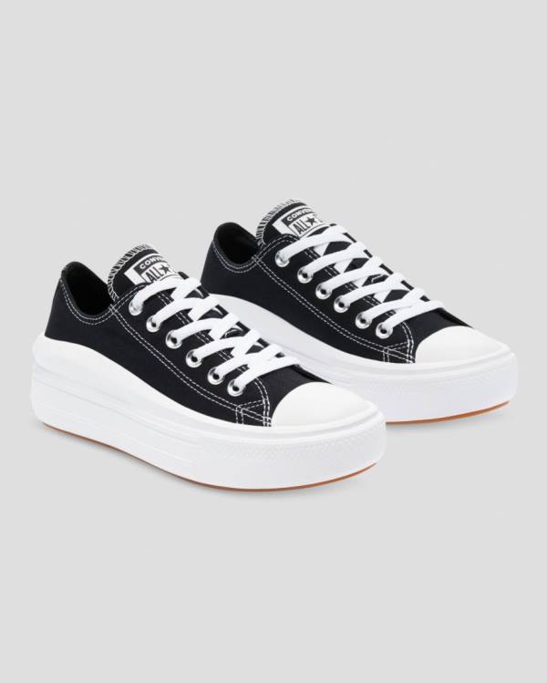 Trampki Niskie Converse Chuck Taylor Move Platformie Czarne | CV-358WPV