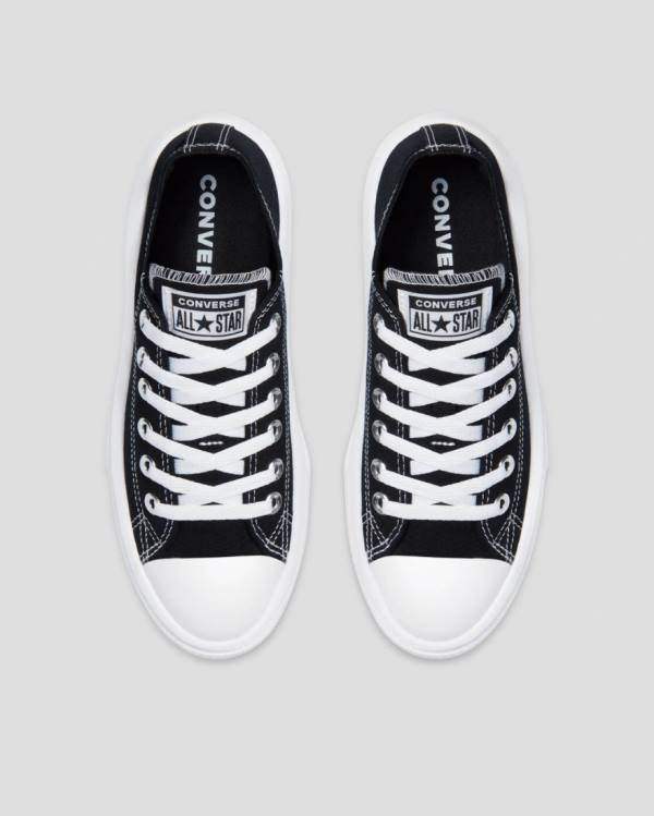 Trampki Niskie Converse Chuck Taylor Move Platformie Czarne | CV-358WPV