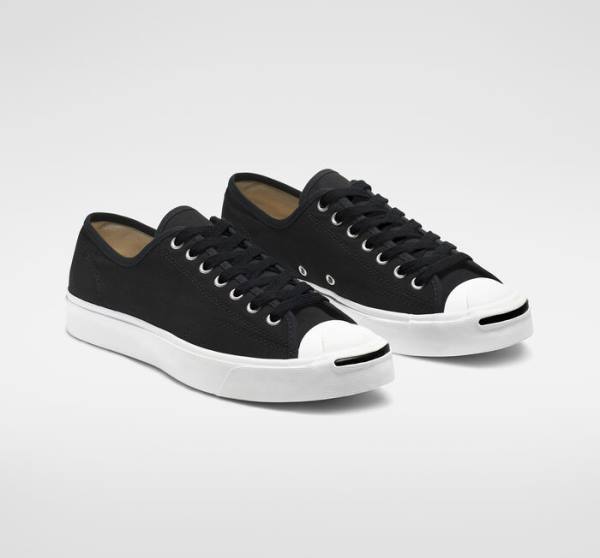 Trampki Niskie Converse Jack Purcell Płócienne Czarne Białe | CV-287IHK