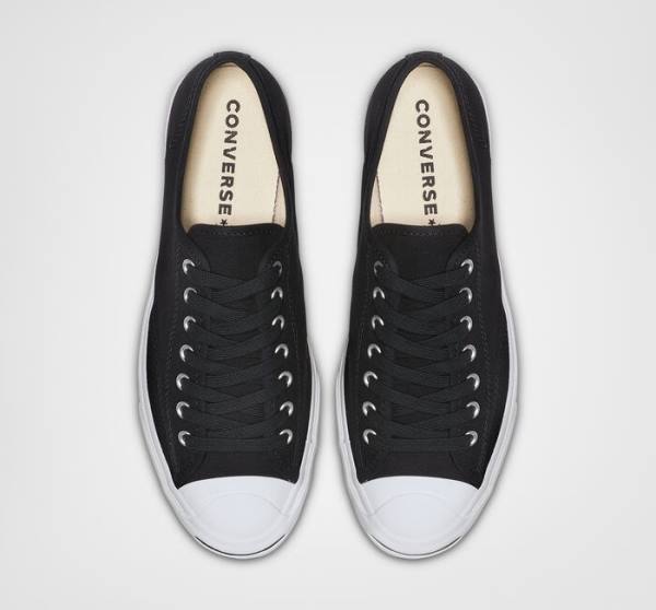 Trampki Niskie Converse Jack Purcell Płócienne Czarne Białe | CV-287IHK