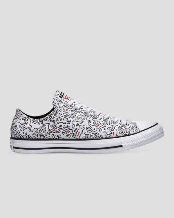 Trampki Niskie Converse Keith Haring Chuck Taylor All Star Białe Czarne Czerwone | CV-312ZQU