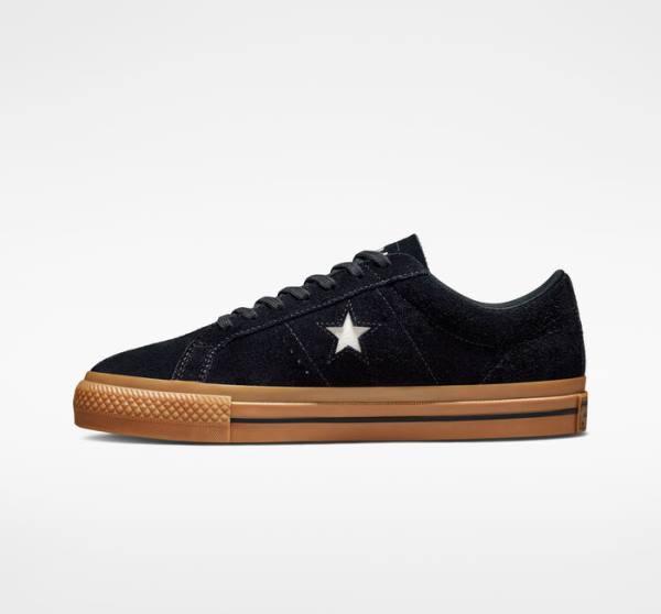 Trampki Niskie Converse Peanuts One Star Czarne Pomarańczowe | CV-598QWO