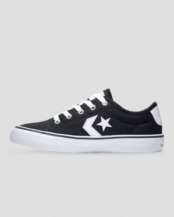 Trampki Niskie Converse Star Replay Webbed Płócienne Czarne | CV-651QOH