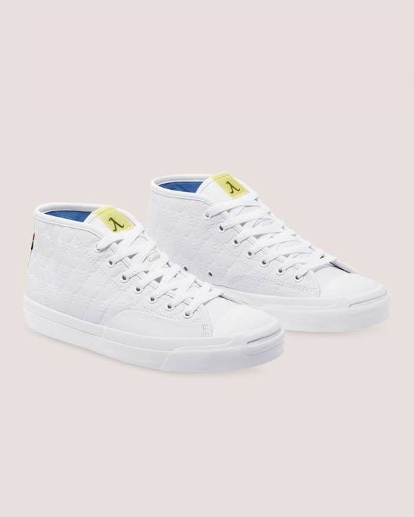 Trampki Wysokie Converse Alexis Sablone Pride Jack Purcell Pro Białe | CV-107ORS