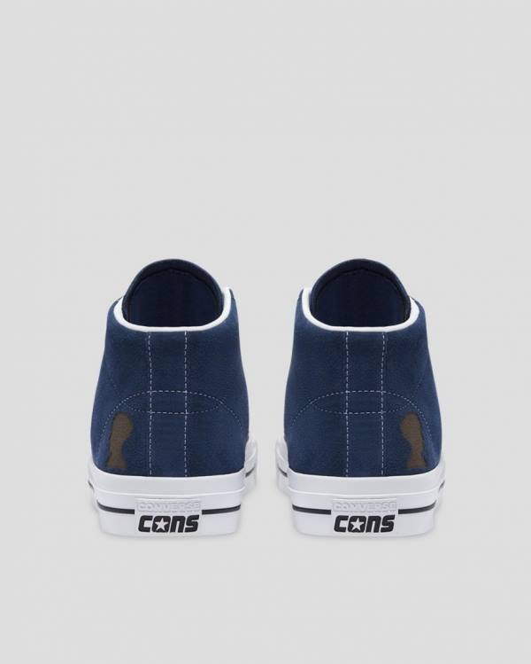 Trampki Wysokie Converse CONS One Star Pro Ben Raemers Foundation Niebieskie | CV-402YAQ