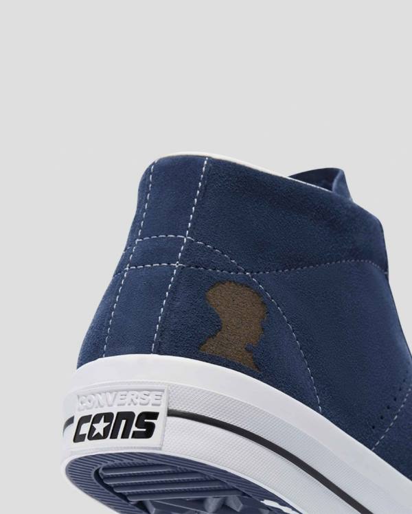 Trampki Wysokie Converse CONS One Star Pro Ben Raemers Foundation Niebieskie | CV-402YAQ