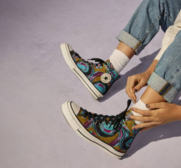 Trampki Wysokie Converse Chuck 70 '90s Marbled Turkusowe | CV-761LRM