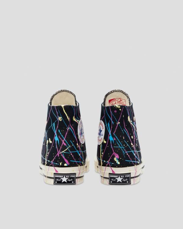 Trampki Wysokie Converse Chuck 70 Archive Print Paint Splatter Czarne | CV-021IDW