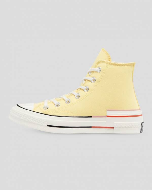 Trampki Wysokie Converse Chuck 70 Colour Block Żółte | CV-203QMZ