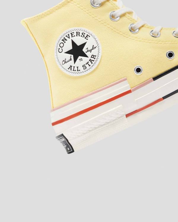 Trampki Wysokie Converse Chuck 70 Colour Block Żółte | CV-203QMZ