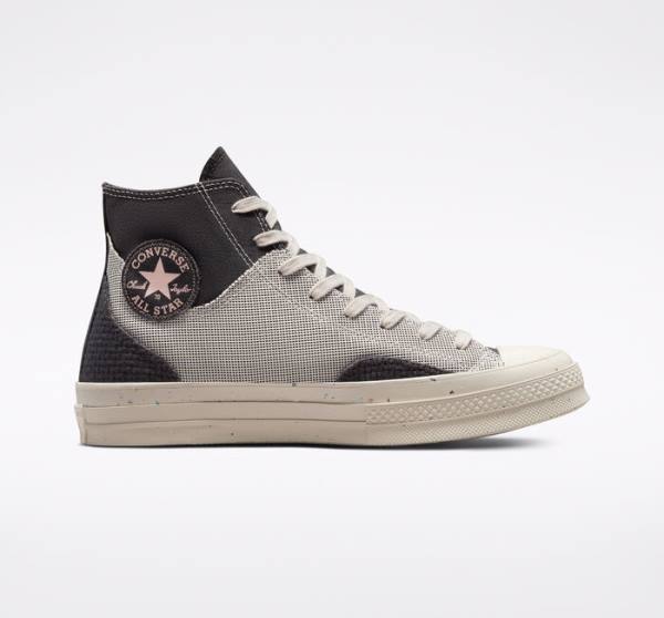 Trampki Wysokie Converse Chuck 70 Crafted Płócienne Brązowe | CV-698KDU