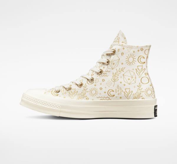 Trampki Wysokie Converse Chuck 70 Golden Elements Głęboka Złote Czarne | CV-074TCD