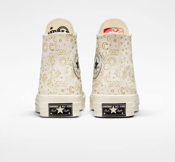 Trampki Wysokie Converse Chuck 70 Golden Elements Głęboka Złote Czarne | CV-074TCD