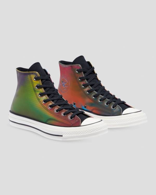 Trampki Wysokie Converse Chuck 70 Iridescent Czarne | CV-129QDK