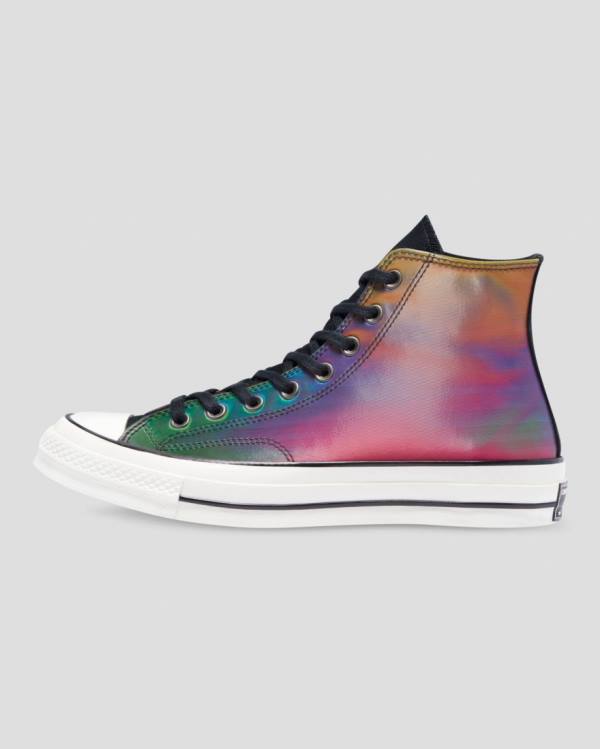 Trampki Wysokie Converse Chuck 70 Iridescent Czarne | CV-129QDK