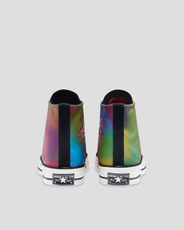 Trampki Wysokie Converse Chuck 70 Iridescent Czarne | CV-129QDK