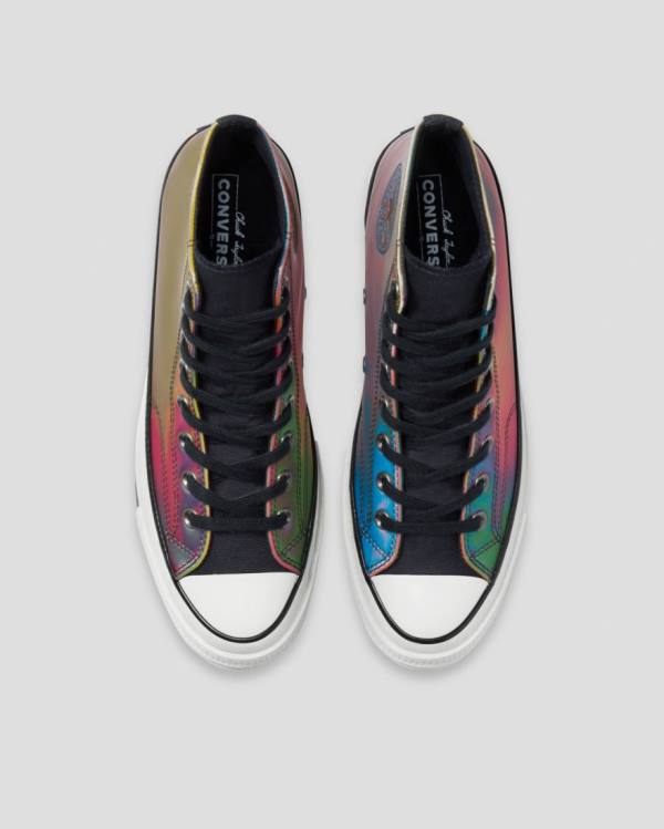 Trampki Wysokie Converse Chuck 70 Iridescent Czarne | CV-129QDK